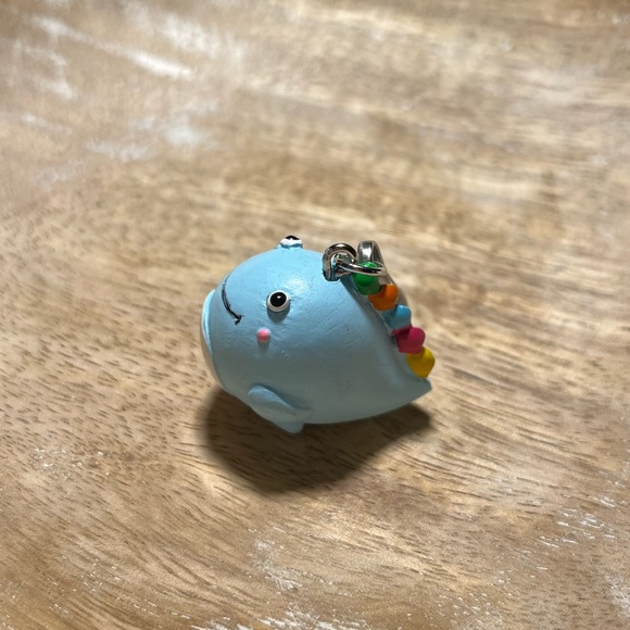 NWOT Baby Blue Rainbow Dinosaur Charm with Spring Hook - Picture 7 of 11